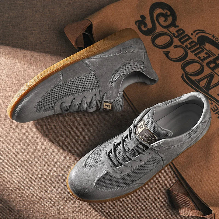 Calvino Włoskie Prawdziwe Skórzane Sneakersy