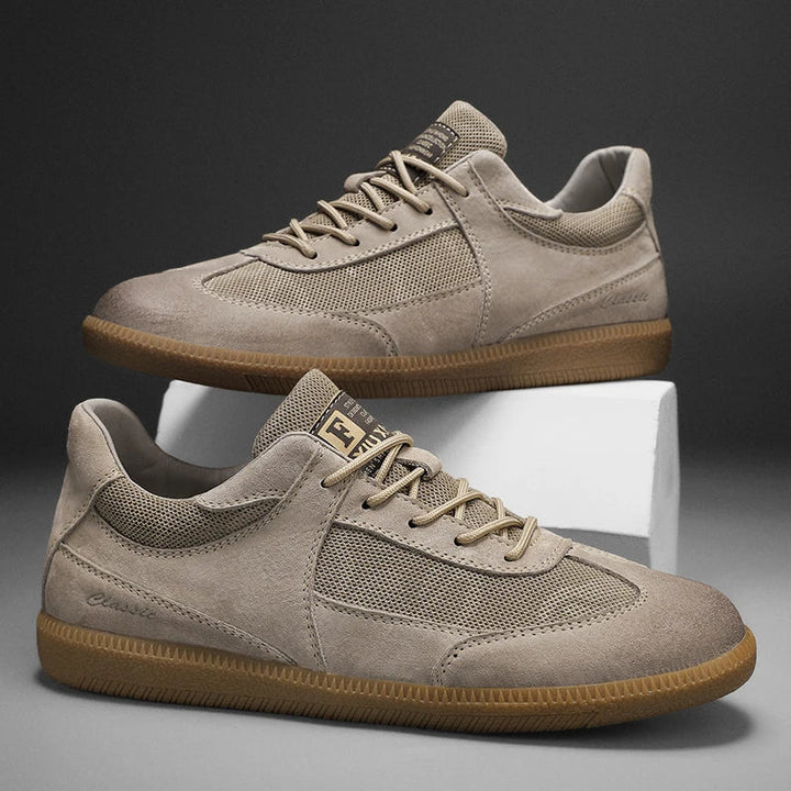 Calvino Włoskie Prawdziwe Skórzane Sneakersy