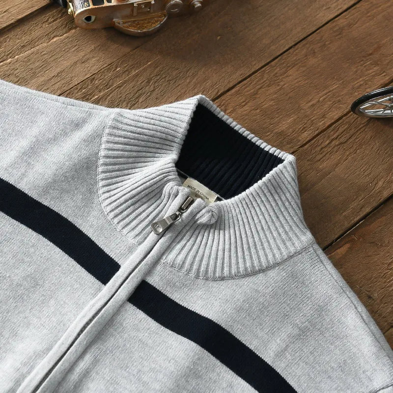 Stanton & Co. Pasiasty Sweter Bawełniany