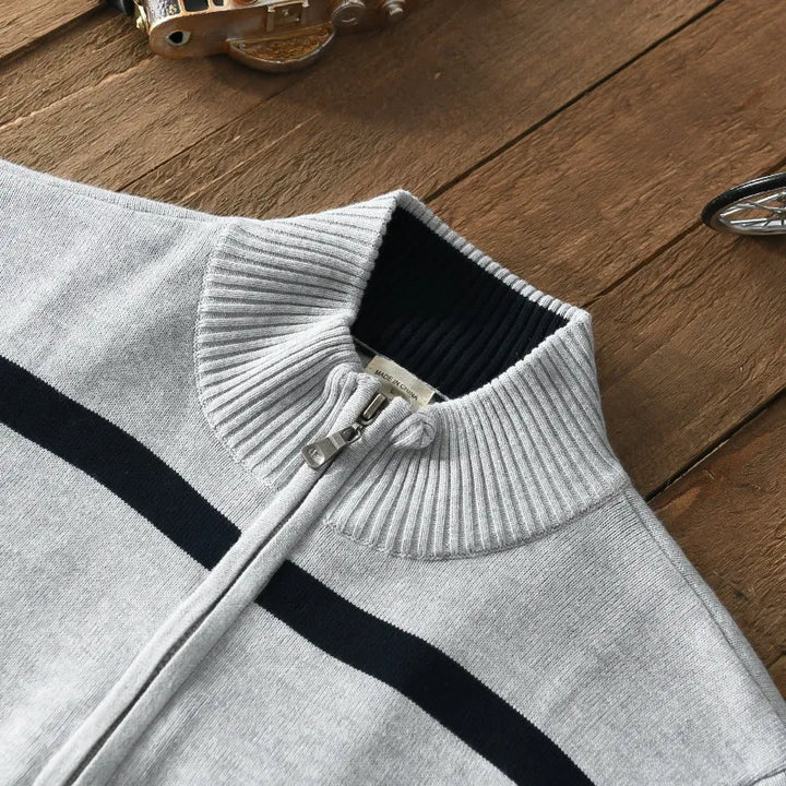 Stanton & Co. Pasiasty Sweter Bawełniany