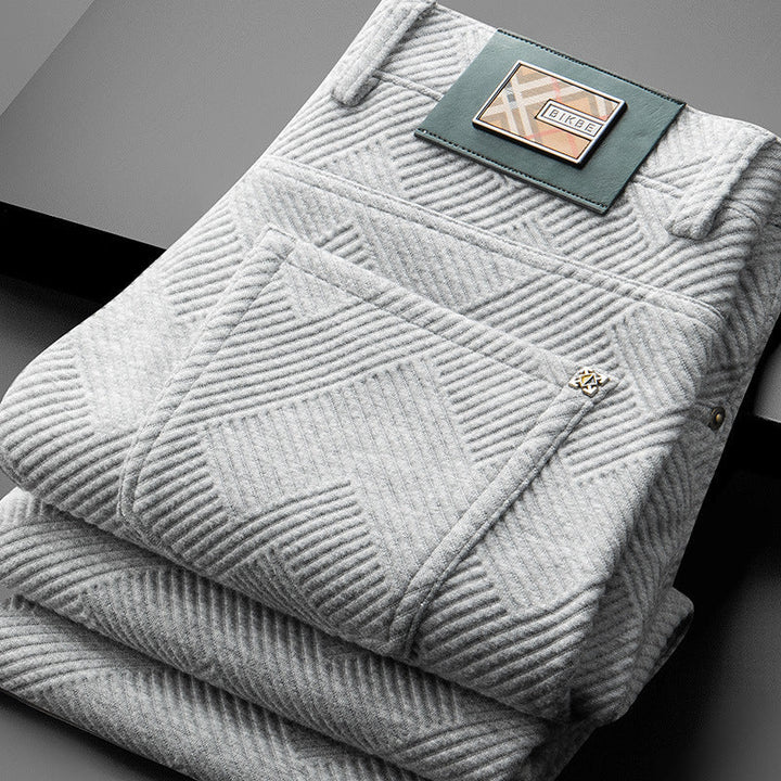 Bikham Ciepłe Spodnie Jacquard