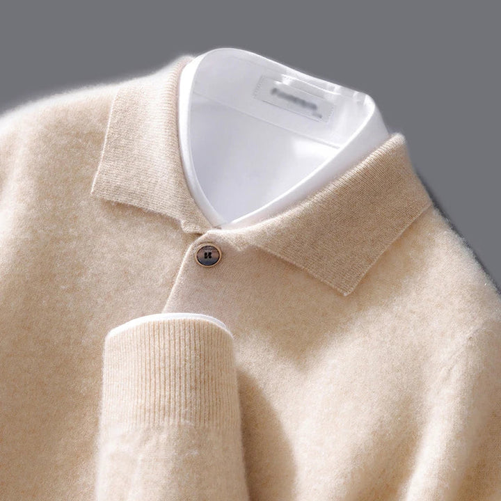 Sweter polo z kaszmiru Raiden