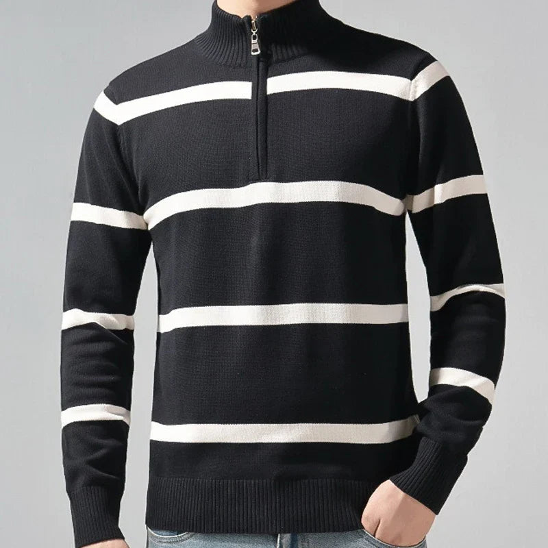 Stanton & Co. Pasiasty Sweter Bawełniany