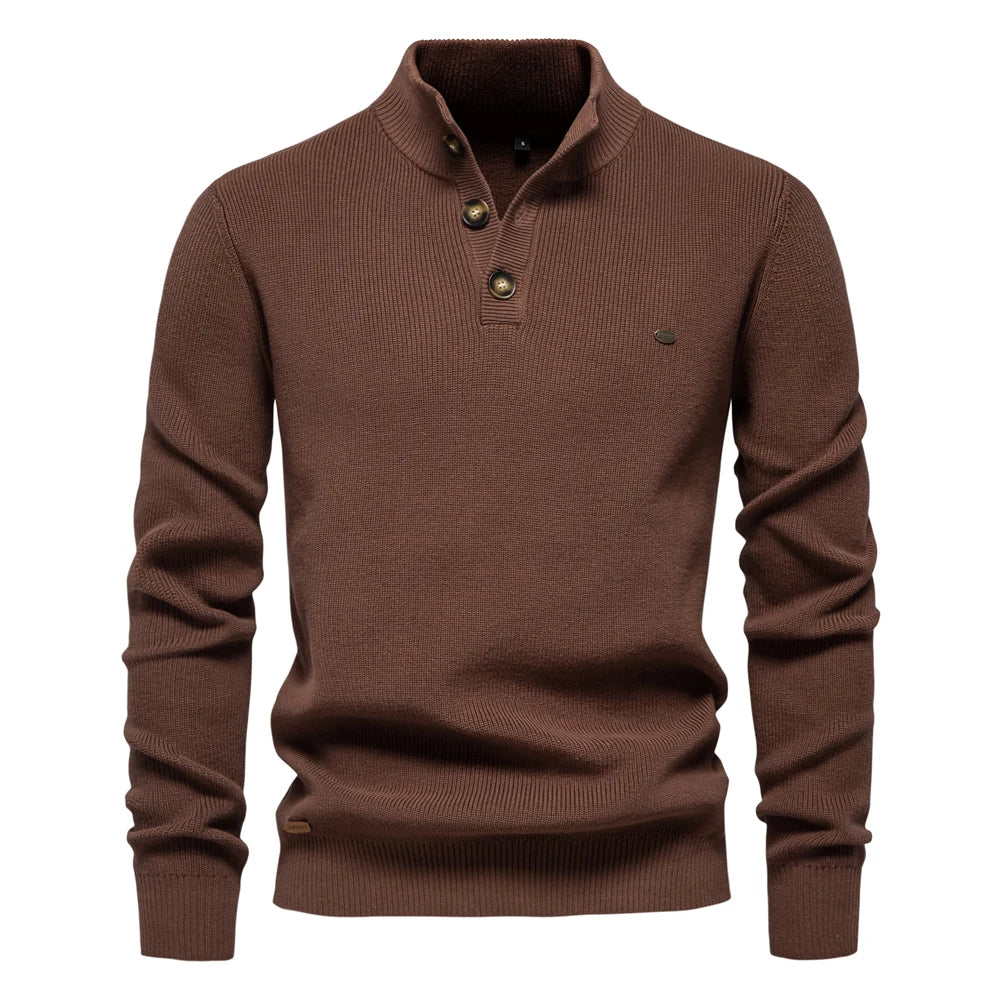 Sweter Męski z Guzikami