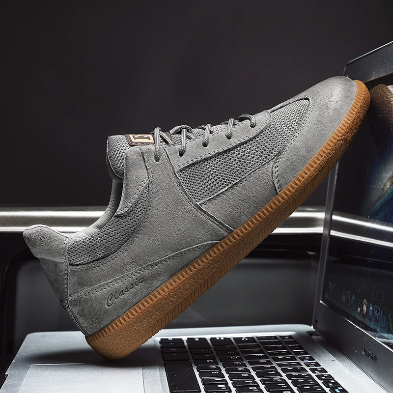 Calvino Włoskie Prawdziwe Skórzane Sneakersy
