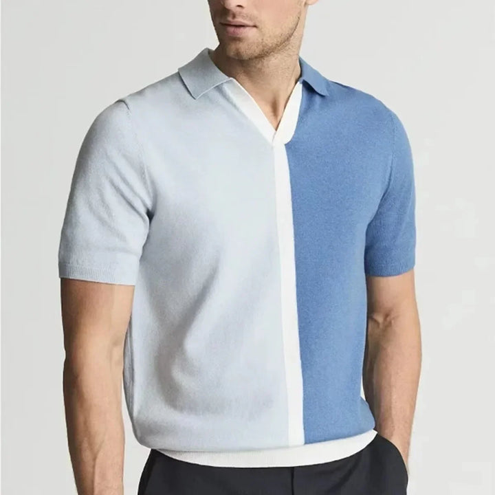 Leclerc Dwutonowy Polo z Dzianiny
