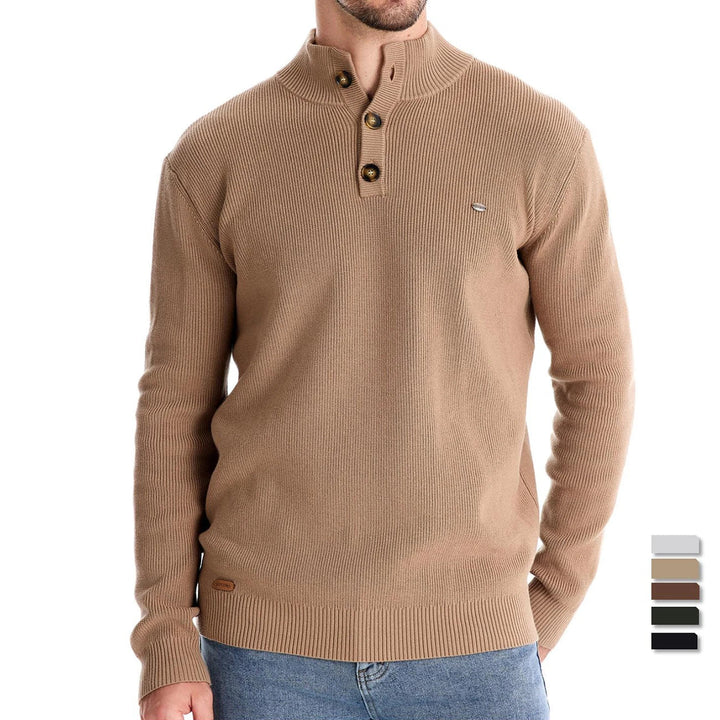 Sweter Męski z Guzikami