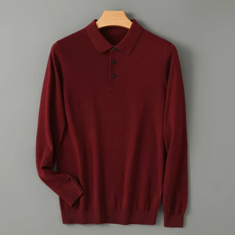 Riku 100% Wełniany Polo Merino
