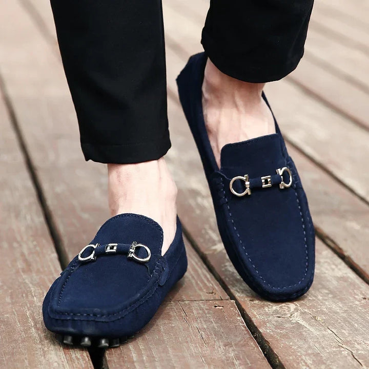 Loafersy St Tropez ze skóry zamszowej