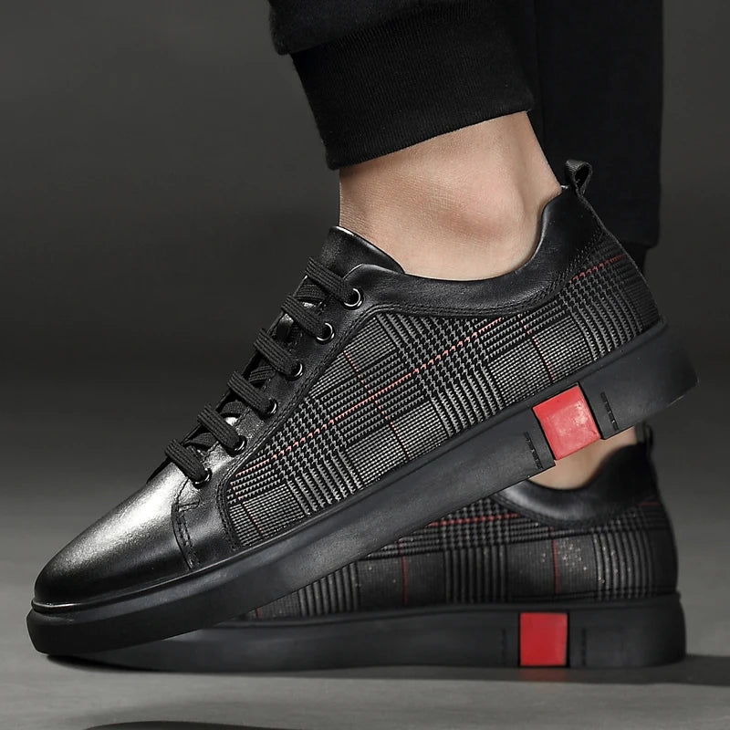 Leonardo Prawdziwe Skórzane Sneakersy