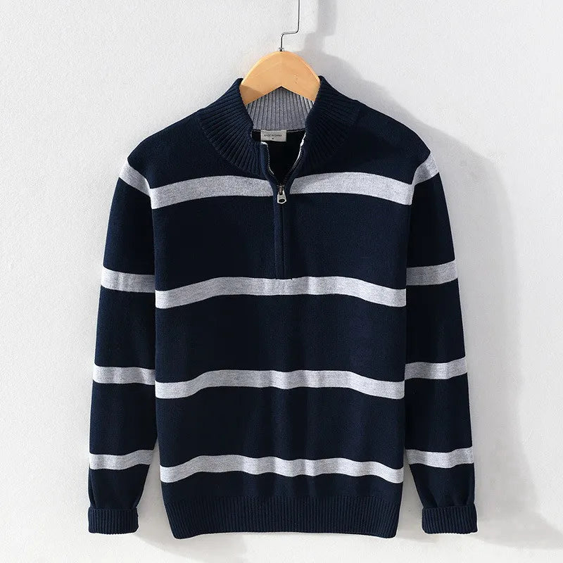 Stanton & Co. Pasiasty Sweter Bawełniany
