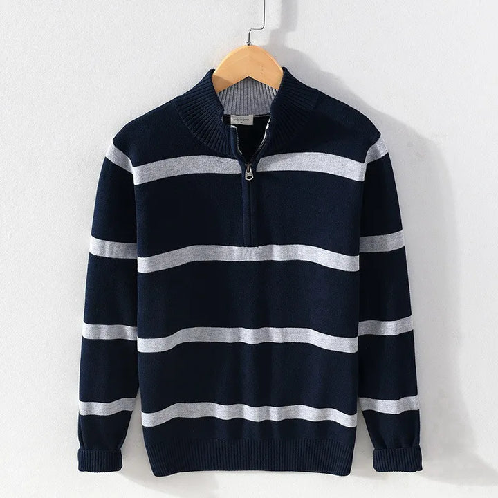 Stanton & Co. Pasiasty Sweter Bawełniany