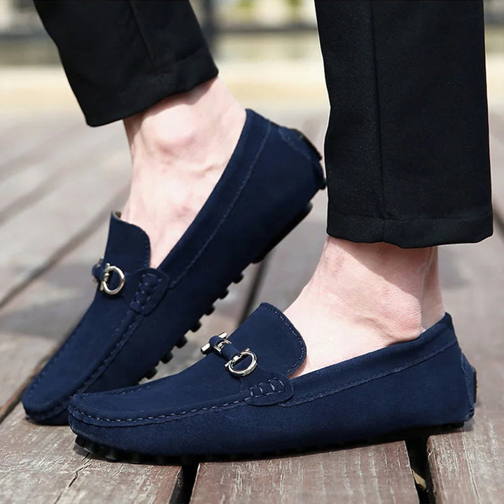 Loafersy St Tropez ze skóry zamszowej