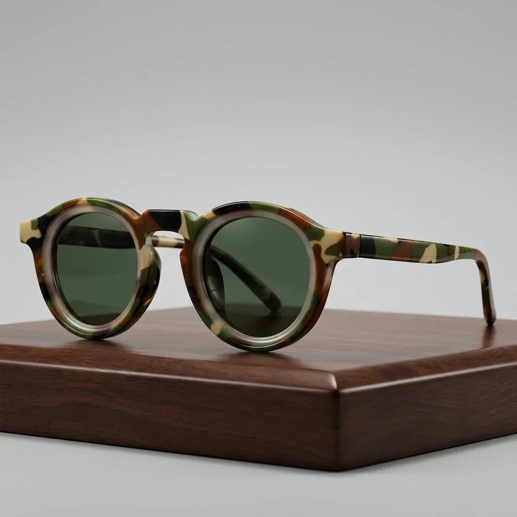 Milano Retro Okrągłe Okulary Przeciwsłoneczne