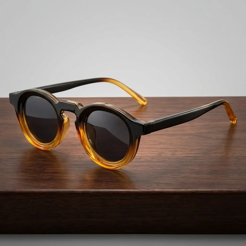 Milano Retro Okrągłe Okulary Przeciwsłoneczne
