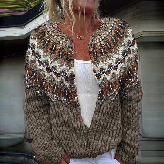 Adeline | Retro IJslandse Kardigan