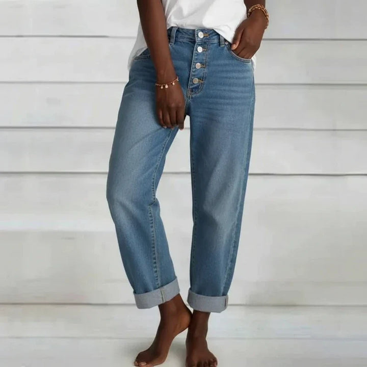 Damskie Jeansy z Wysokim Stanem