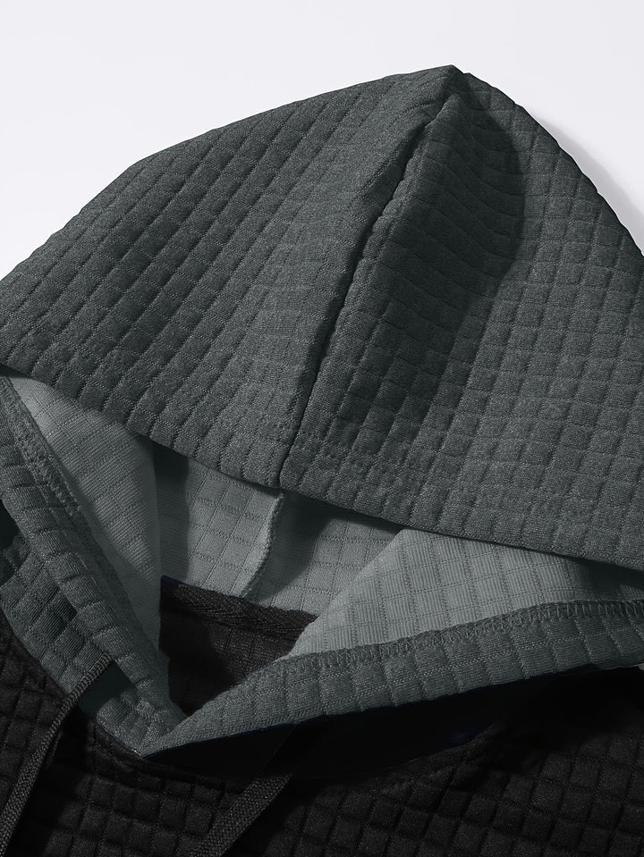 Hayes | Teksturowana Bluza z Kapturem w Kolorach Blokowych