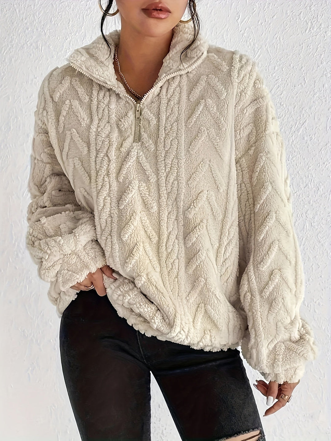 Aicha | Sweter z grubym splotem w oversize