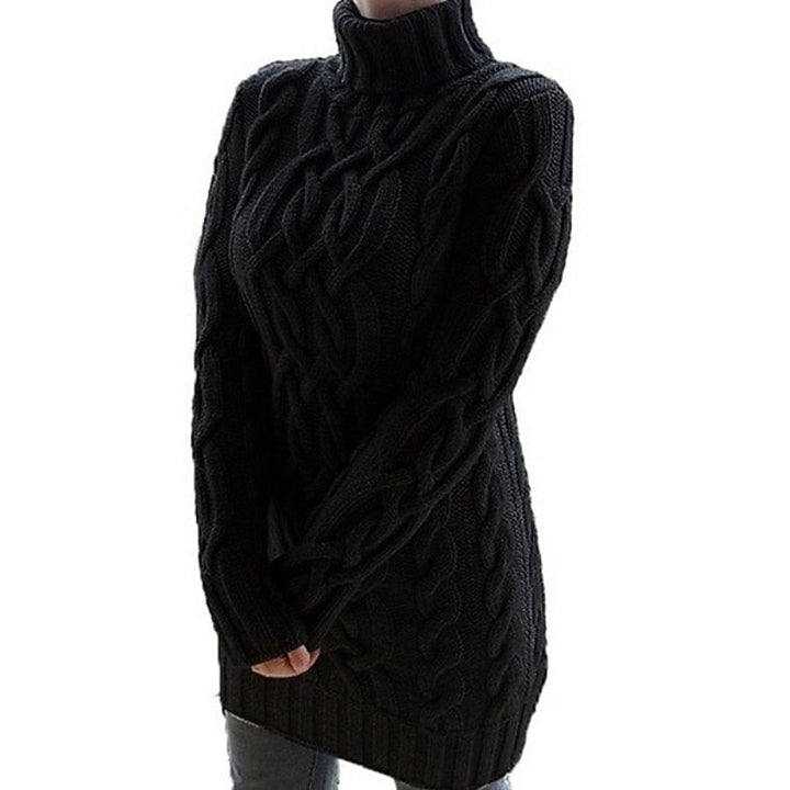 Thea | Sweter z kablem w stylu sukienki