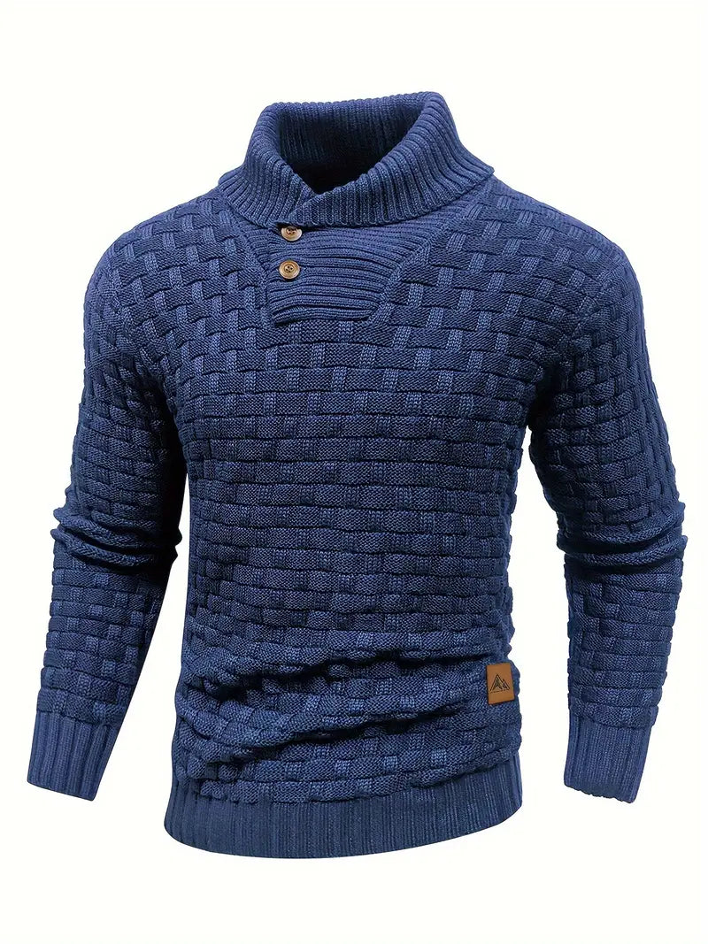 Sweter Męski z teksturowanym półsuchem