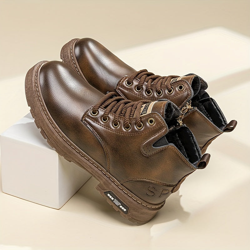 Duncan | Solidne Wysokie Buty Sznurowane