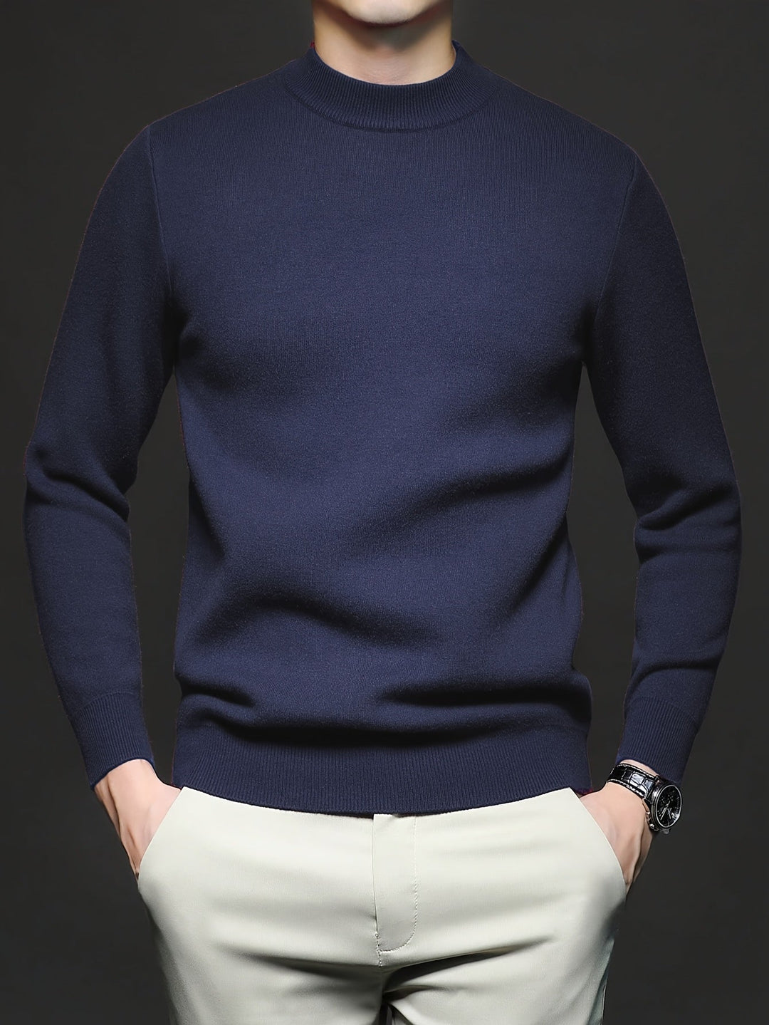 Everett | Wyrafinowany Sweter z Wysokim Kołnierzem