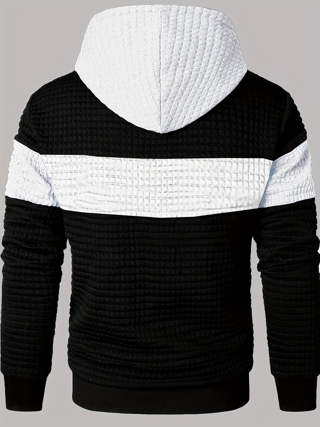 Hayes | Teksturowana Bluza z Kapturem w Kolorach Blokowych
