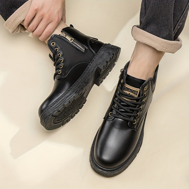 Duncan | Solidne Wysokie Buty Sznurowane