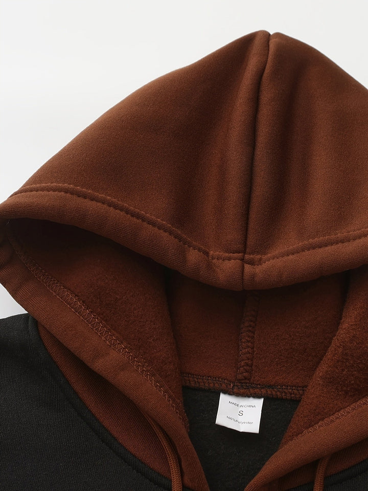 Cedric | Bluza z kapturem z kolorowym blokiem