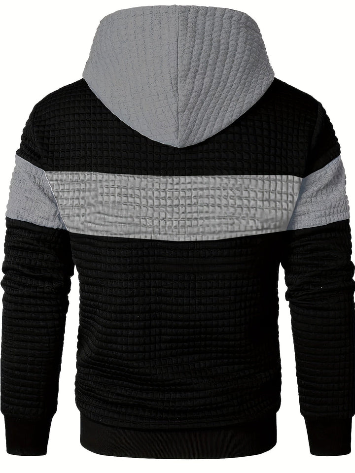 Hayes | Teksturowana Bluza z Kapturem w Kolorach Blokowych