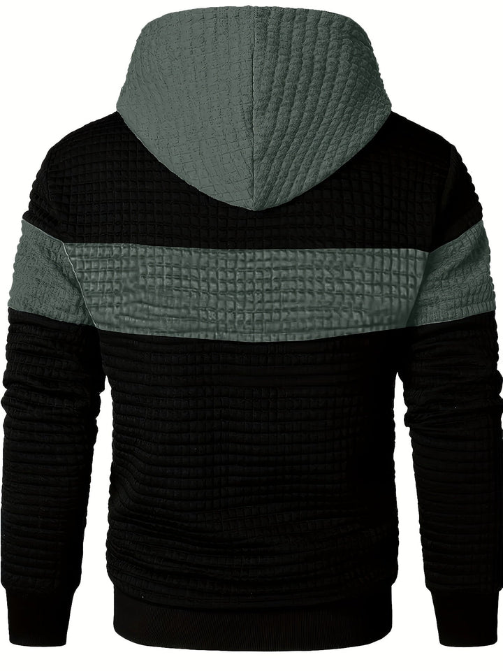 Hayes | Teksturowana Bluza z Kapturem w Kolorach Blokowych