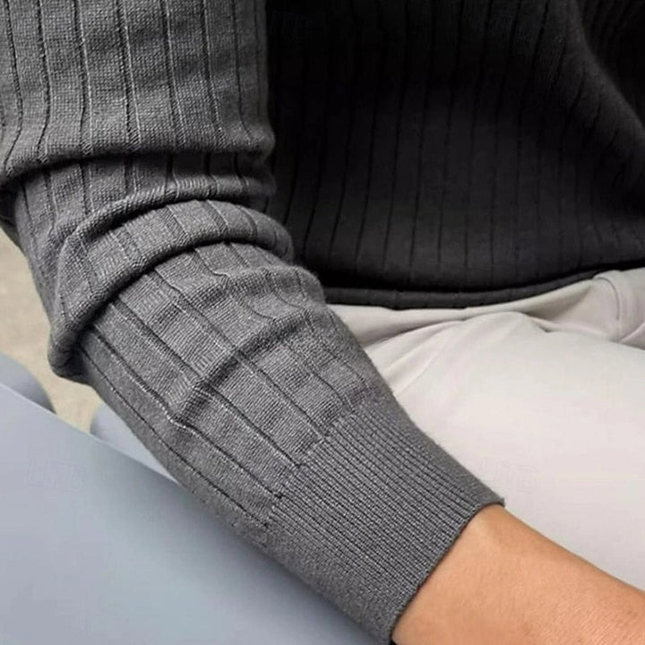Theo | Żebrowany Sweter Henley