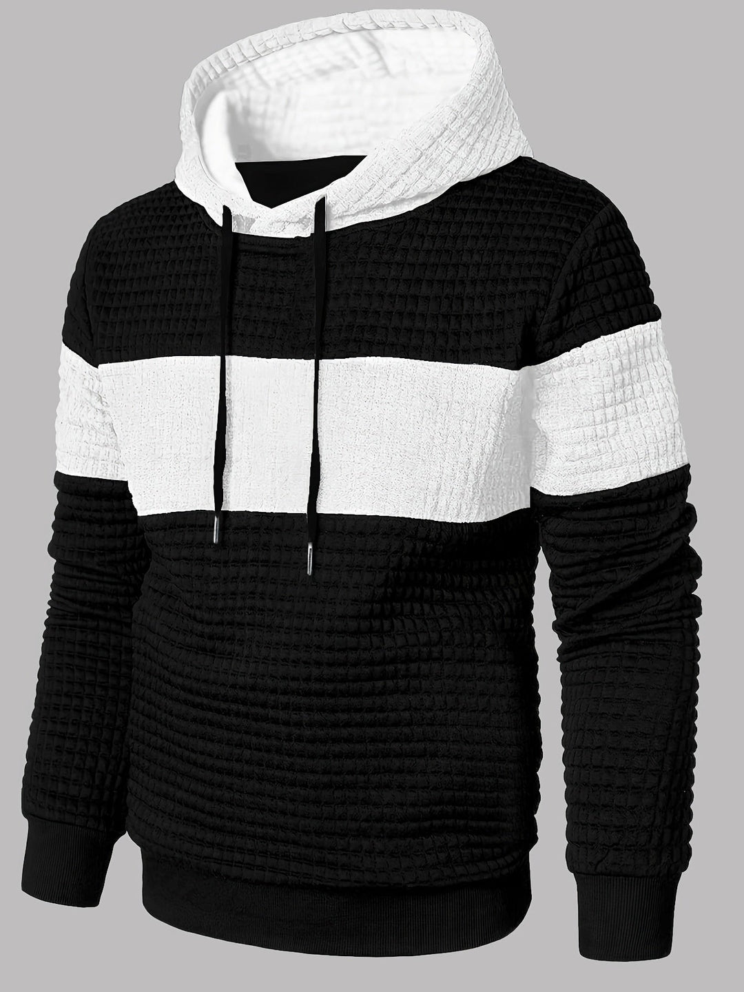Hayes | Teksturowana Bluza z Kapturem w Kolorach Blokowych
