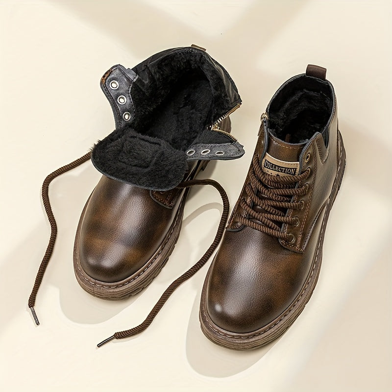 Duncan | Solidne Wysokie Buty Sznurowane