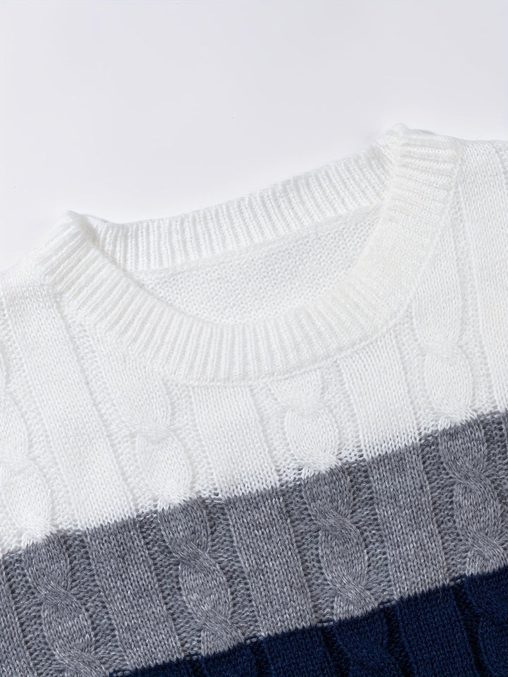 Nolan | Sweter z teksturowanym splotem warkoczowym