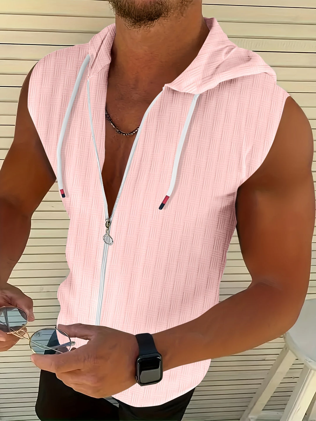 Rhett | Bluza z kapturem Zamek Tanktop