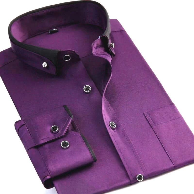 GENTLEFORM KOSZULA - Elegancka koszula z długim rękawem dla mężczyzn, łącząca komfort i styl