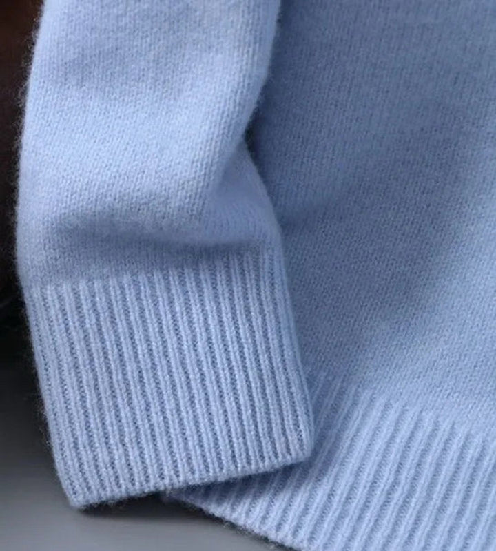 Męski Sweter z Okrągłym Dekoltem i Długim Rękawem