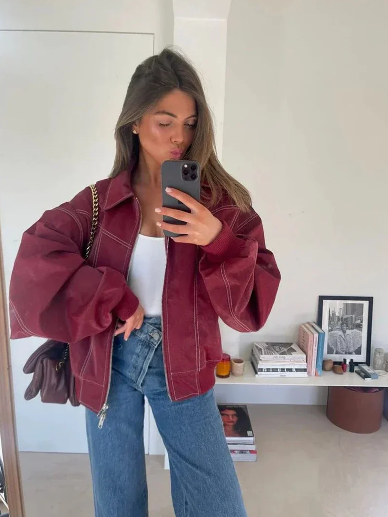 Kontrastowa kurtka oversize – oferta limitowana