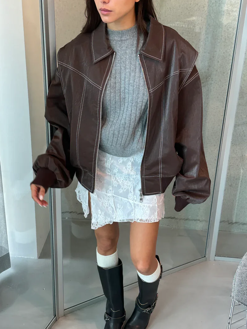 Kontrastowa kurtka oversize – oferta limitowana