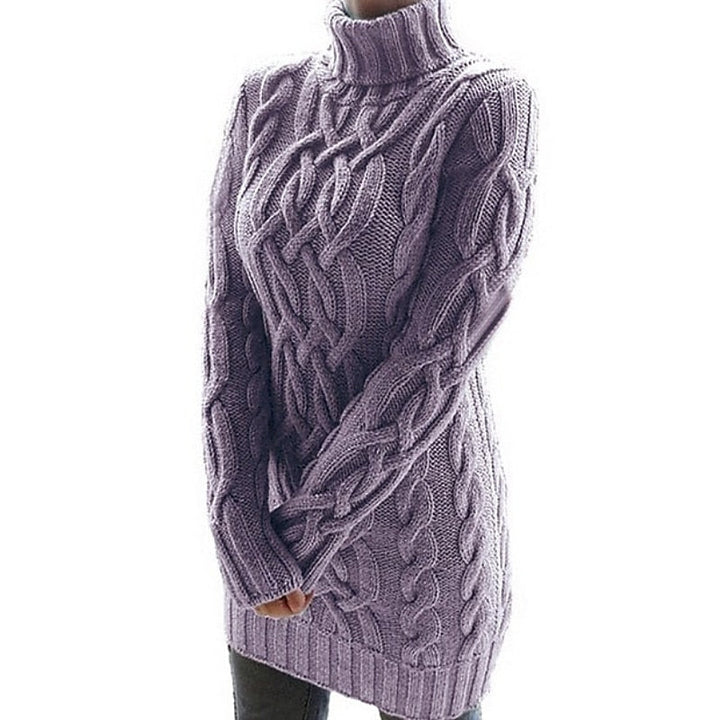 Thea | Sweter z kablem w stylu sukienki