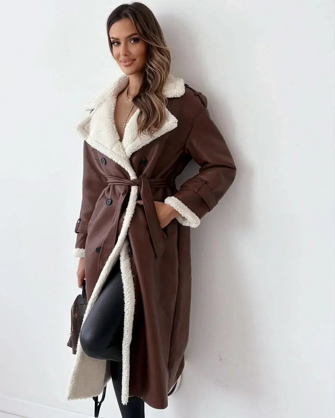 Kirsten | Dwustronny Płaszcz Trench z Rzeźbionym Drapowaniem