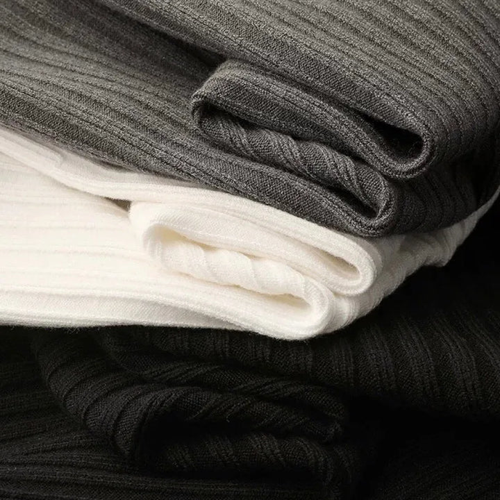 Męski Sweter Polo z Zamkiem Ściągany Kołnierzyk