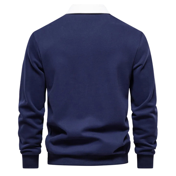 Men's Polo Sweater with Long Sleeves - Rafael