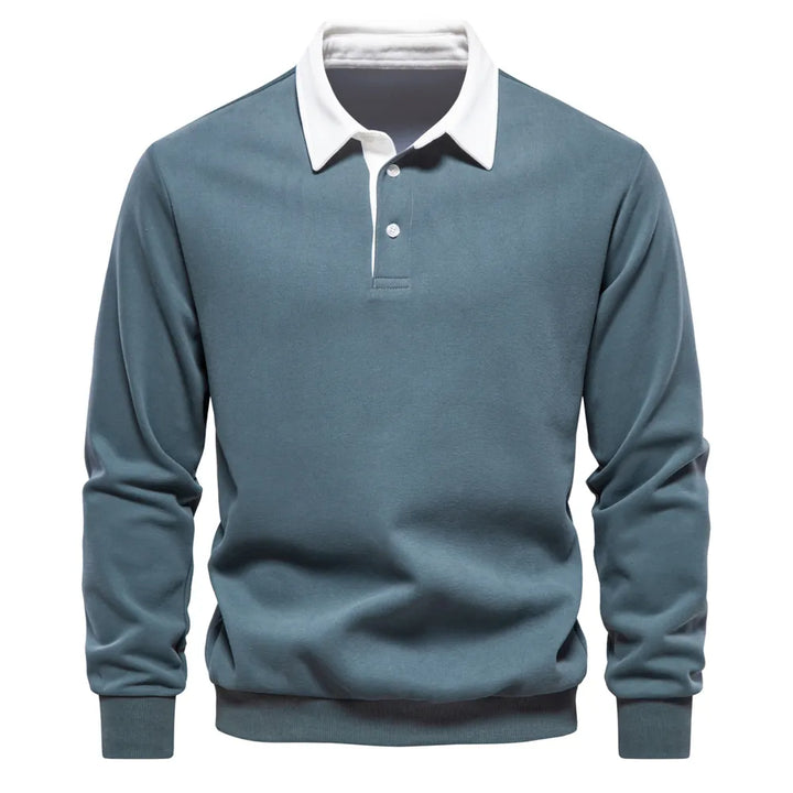 Men's Polo Sweater with Long Sleeves - Rafael