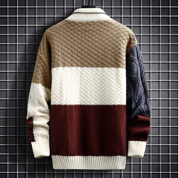 Alice - Elegancki sweter patchworkowy