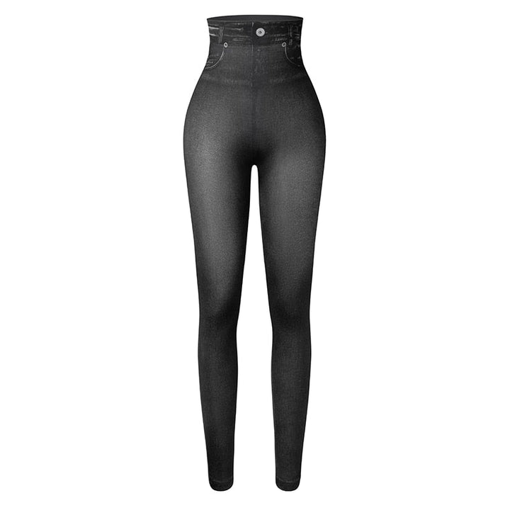 Modelujące Legginsy w Denimowy Wzór