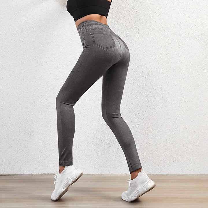 Modelujące Legginsy w Denimowy Wzór