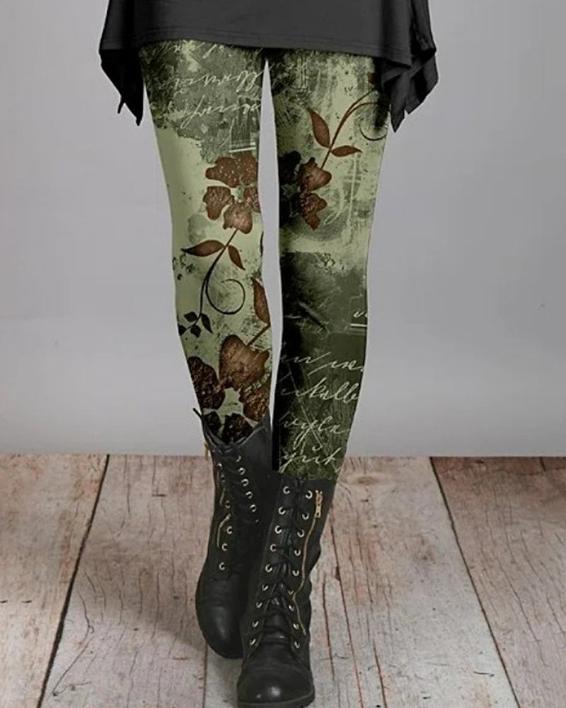 Retro Boho Legginsy z Etnicznymi Wzorami – Ziva